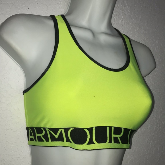 Under Armour Neon Logo Racerback Sports Bra S - Picture 2 of 4